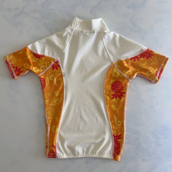 Rip Curl Vintage Surf Swim Tropical Pineapple Tee Shirt Rash Guard - Picture 2 of 8